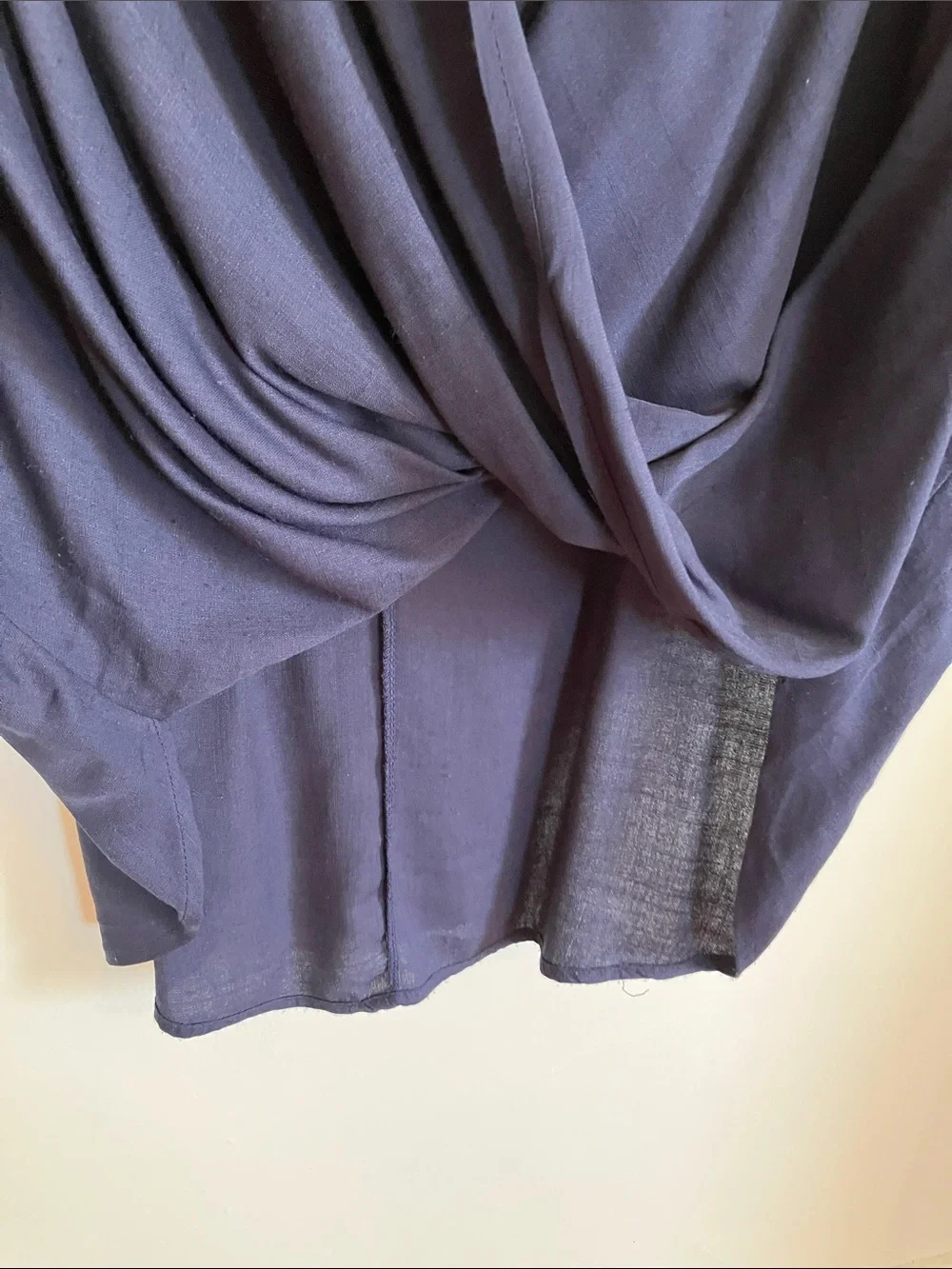 Lani California Draped Navy Women's Tunic Top